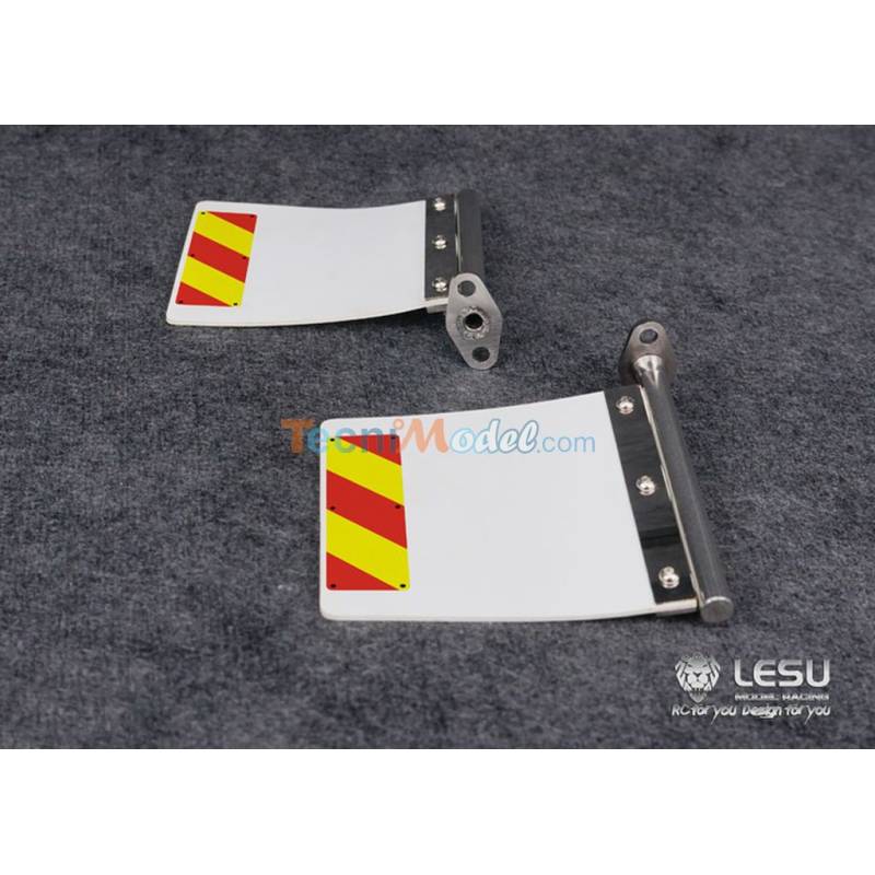 White mud flaps with brackets for American RC truck TAMIYA 1/14 - LESU GW-K003