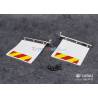 White mud flaps with brackets for American RC truck TAMIYA 1/14 - LESU GW-K003