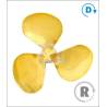 Three-blade brass propeller Ø30mm M4 range 162 type D Raboesch Right rb162-13