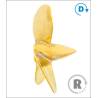 Three-blade brass propeller Ø30mm M4 range 162 type D Raboesch Right rb162-13