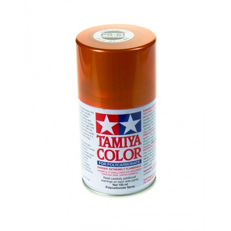 Peinture pour Lexan PS61 ORANGE métallisé Tamiya