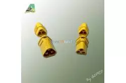 1 paire de Connecteurs 3 pôles MT30 OR 1 mâle + 1 femelle A2Pro 14233