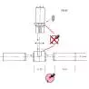 Mini propulseur d'étrave étanche Ø 10mm pour bateaux radiocommandés. Ref Raboesch 108.20.