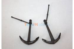 2 Ancres métal 51 x 37mm pour yacht classique fin 19eme