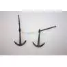 2 Ancres métal 44x28mm pour yacht classique fin 19eme