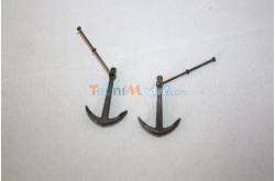 2 Ancres métal 31x23mm pour yacht classique fin 19eme