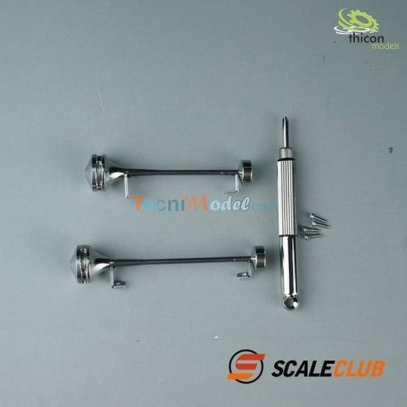 Pair of stainless steel horns THICON MODELS 50172
