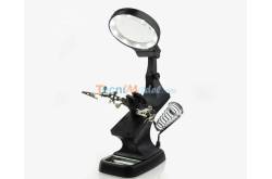 Troisième main et station de travail loupe LED KRICK 492398