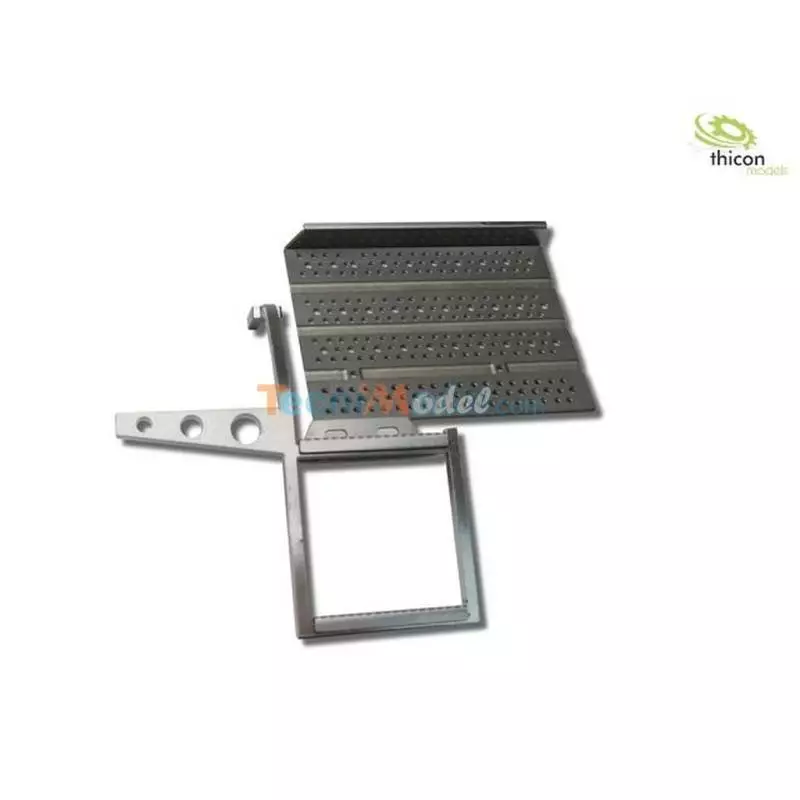 Marche-pied en inox pour Actros et Arocs 6x4 RC 1/14 - THICON MODELS 50115