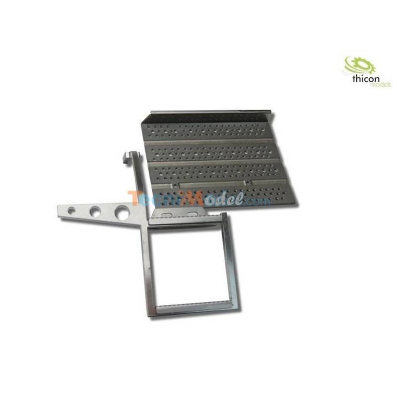 Stainless steel step for RC Actros and Arocs 6x4 1/14 - THICON MODELS 50115