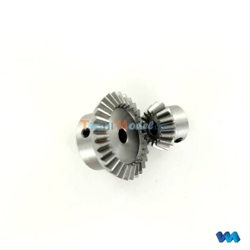 Steel bevel gear set 15/30 teeth, module 1 - VEROMA 237266
