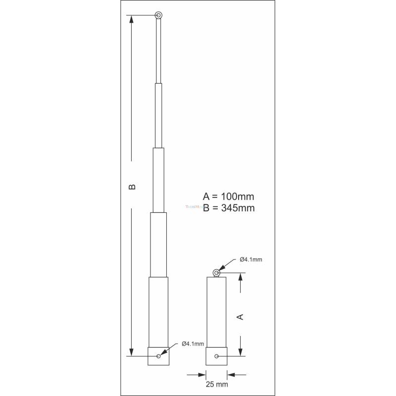 Système hydraulique avec vérin télescopique 100-345mm LESU LESU Y-1509-A-100