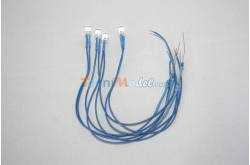 4 wired Leds 5mm blue high luminosity 12v 18cm wire