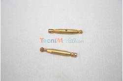 2 ridoirs laiton M2 17mm 1 embout fendu et 1 embout anneau