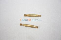 2 ridoirs laiton M2 17mm 1 embout fendu et 1 embout anneau