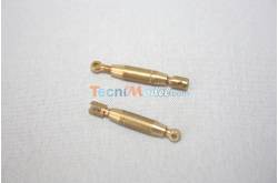 2 brass turnbuckles M2 14mm 1 split end and 1 ring end