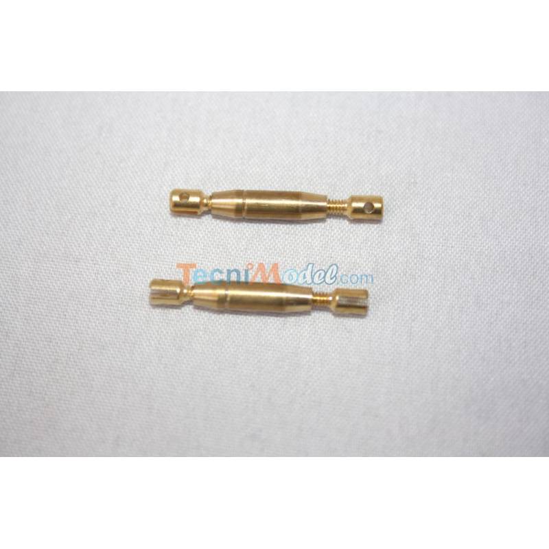 2 ridoirs laiton M2 14mm 2 embouts fendus