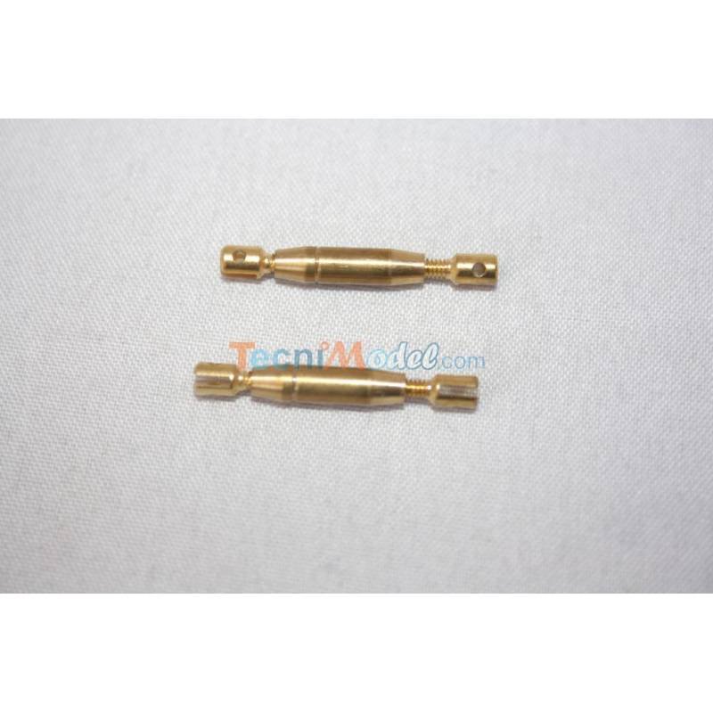 2 ridoirs laiton M2 14mm 2 embouts fendus