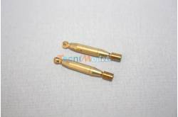 2 ridoirs laiton M2 17mm 1 embout cylindrique et 1 embout anneau