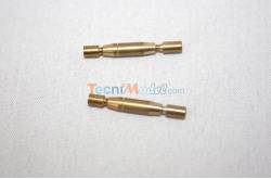 2 ridoirs laiton M2 embout cylindriques 14mm