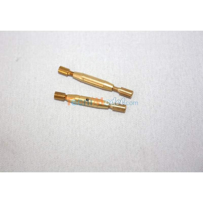 2 ridoirs laiton M2 embout cylindriques 17mm