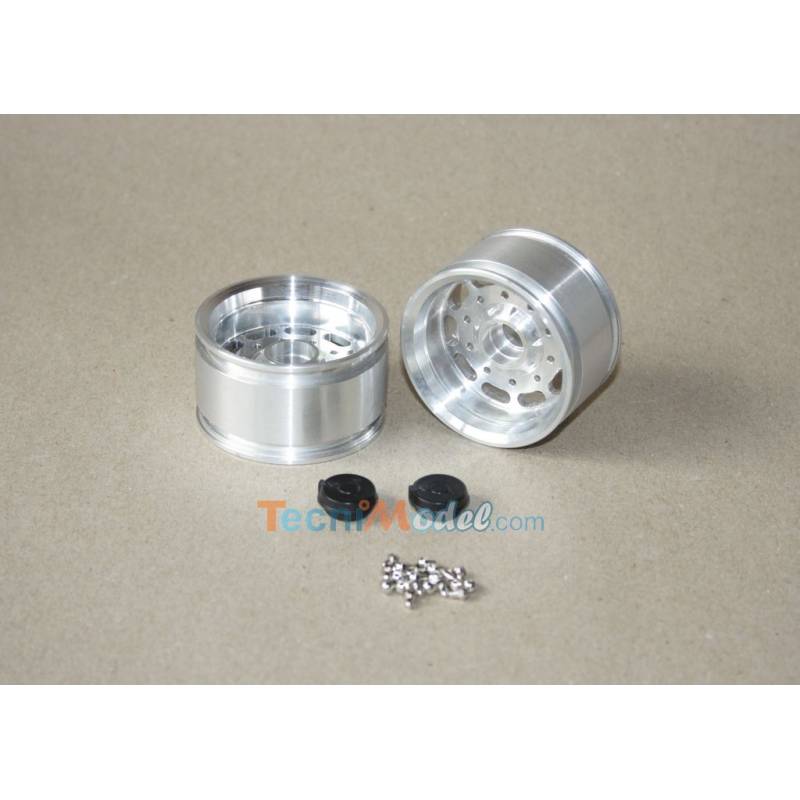 Paire de jantes larges en alu pour remorques 1/14 - Carson 500907350