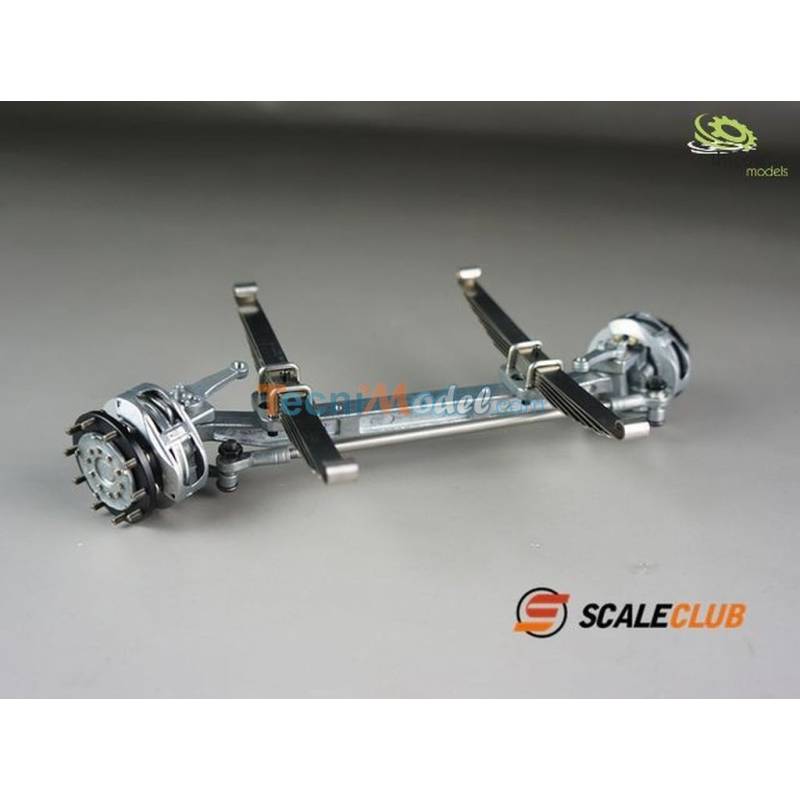 Essieu avant complet en inox avec lames de suspension pour camion rc 1/14 - THICON-MODELS 50195