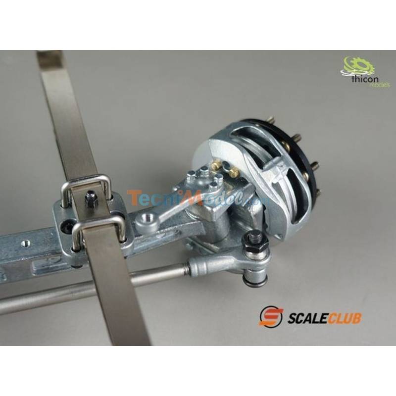 Essieu avant complet en inox avec lames de suspension pour camion rc 1/14 - THICON-MODELS 50195