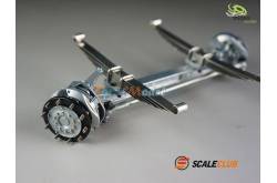 Essieu avant complet en inox avec lames de suspension pour camion rc 1/14 - THICON-MODELS 50195