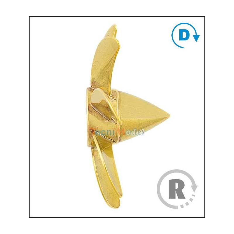 Hélice 7 pales laiton Ø73mm M5 gamme 179 type B Raboesch droite rb179-23