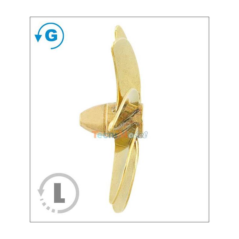Hélice 7 pales laiton Ø50mm M4 gamme 185 type B Raboesch gauche rb185-10
