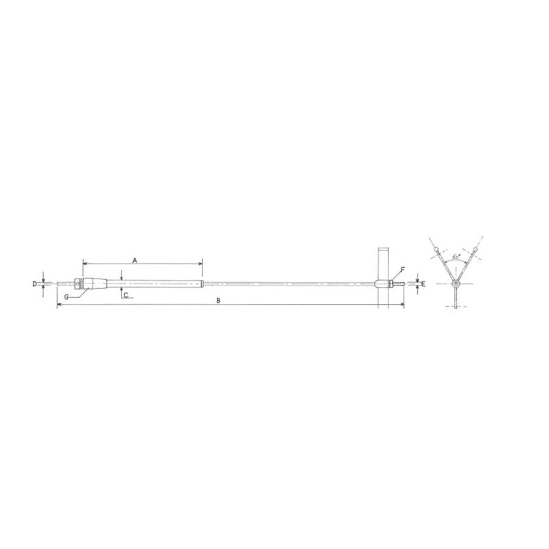 Arbre d'hélice Ø3mm M3 270mm RABOESCH 30112