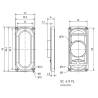 8 Ohm 5W rectangular miniature loudspeaker 90x40x14mm - Visaton 8051 Servonaut Laut89