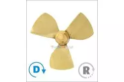 Hélice tripale laiton pour tuyère 90mm droite M5