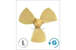 Hélice tripale laiton pour tuyère 100mm gauche M5
