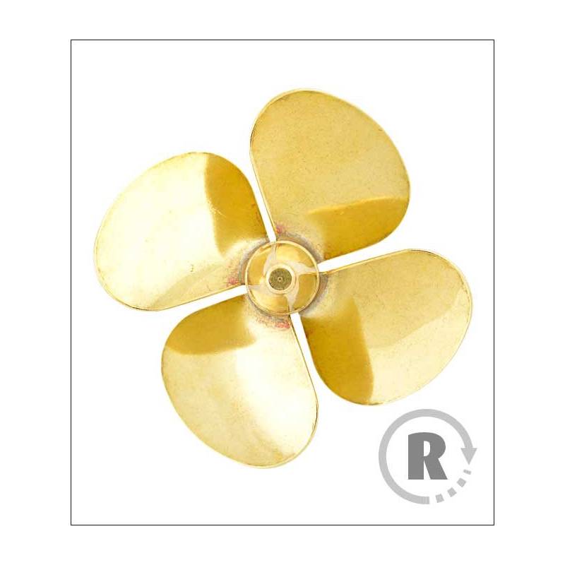 Hélice 4 pales laiton Ø55mm M4 gamme 174 type D Raboesch droite rb174-11