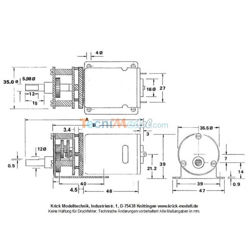 Motoréducteur MAX Gear Motor 2,5:1 KRICK 42275