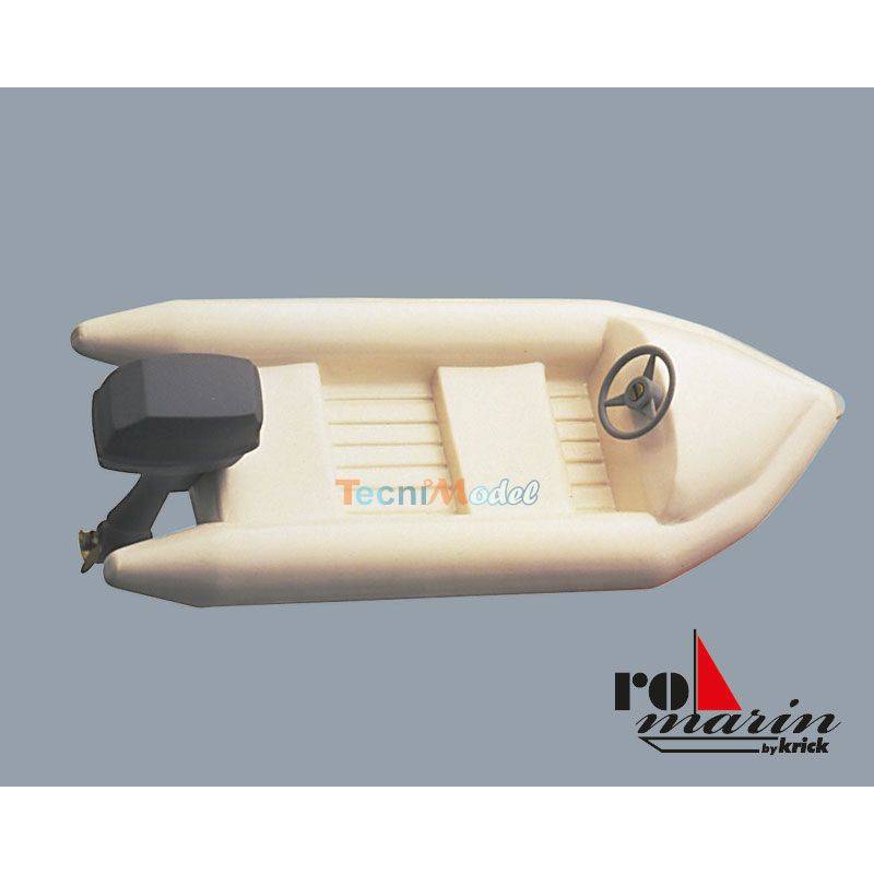 Canot pneu. avec moteur factice