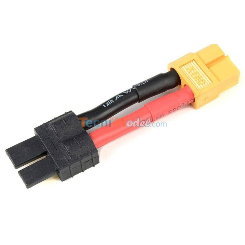 Cordon adaptateur XT60 Femelle  / TRX Mâle 12AWG