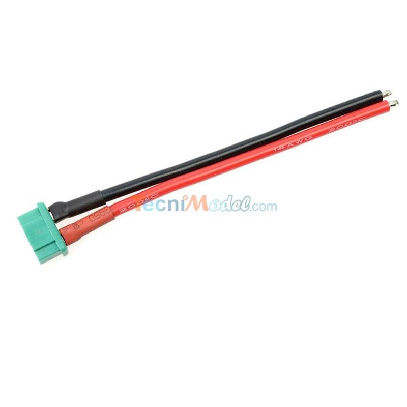 1 Connecteur MPX femelle avec 10cm de câble 14AWG - GForce GF-1071-004