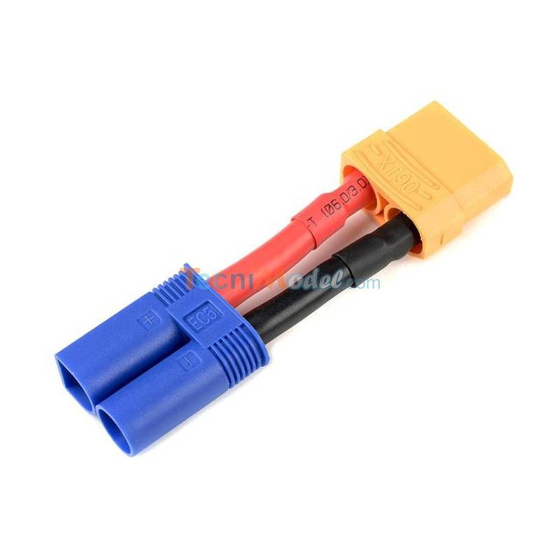 EJ.life Adaptateur XT90 femelle vers EC5 mâle facteur de sécurité élevé petit convertisseur EJ.life Adaptateur XT90 femelle vers EC5 mâle facteur de sécurité élevé petit convertisseur