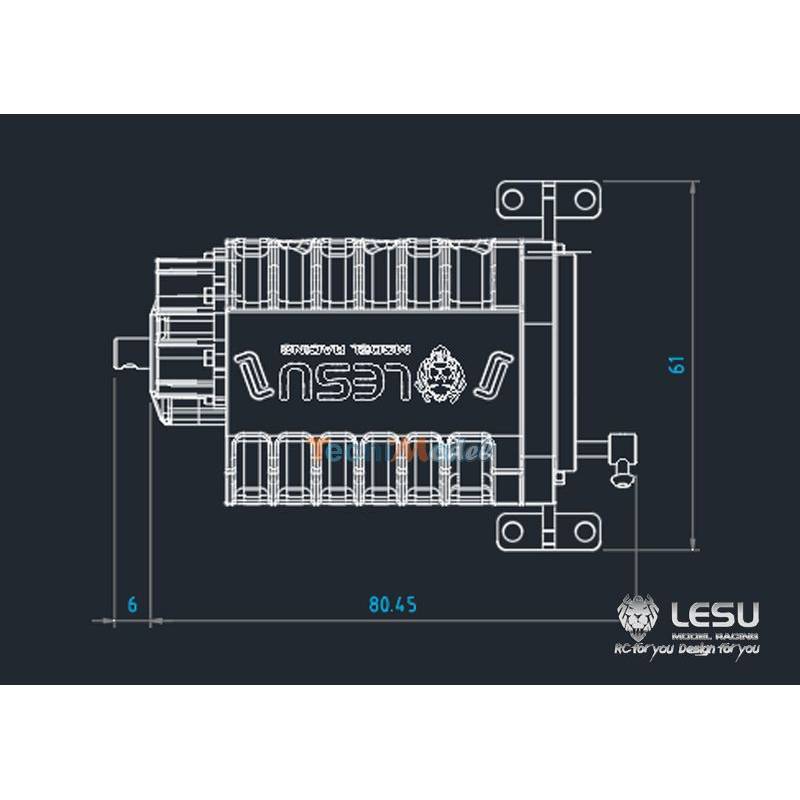 Boîte 3 vitesses LESU avec sortie basse LESU F-5021-C