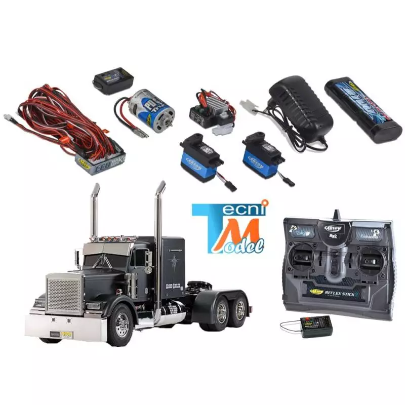 Camion Tamiya Grand Hauler Black avec Truck-Set Carson