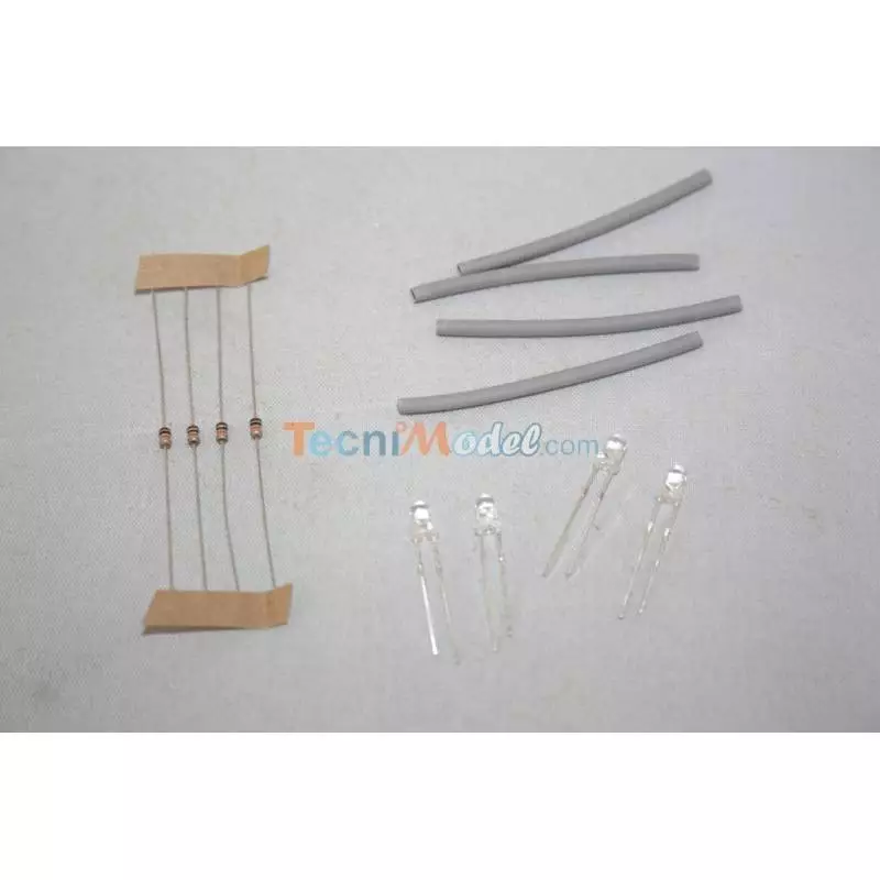 4 LEDs 3mm orange 6v-7,2v flashing high brightness