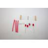 Kit of 4 5mm 7.2V red cylindrical diffusing leds