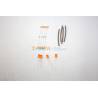 Kit 4 orange cylindrical diffusing leds 5mm 7.2v