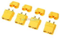 2 paires de Connecteurs XT90H Mâle/Femelle