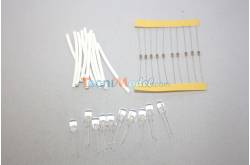 10 Leds 5mm red 6v-7,2v low luminosity