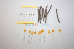 Kit of 10 orange diffusing 2mm barrel LEDs 12v