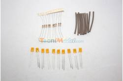 Kit of 10 rectangular LEDs 2x3mm 6v-7.2v orange